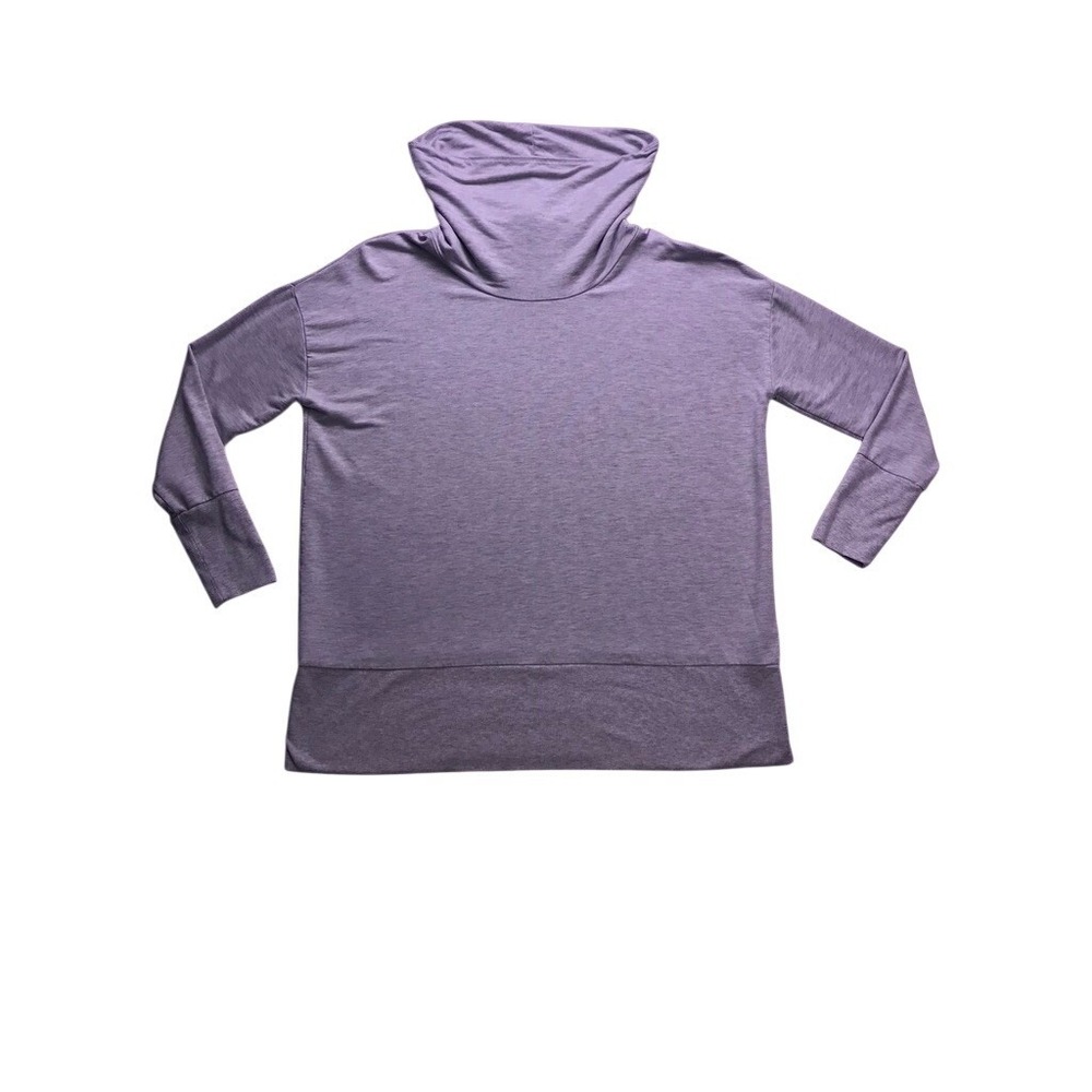 Garnet Hill Pullover Top Women S Gray Tencel Lyocell Cowl Neck Luxury
